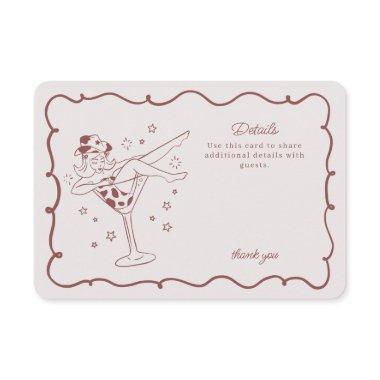 Burgundy Cocktail and Cowgirl Rodeo Details Insert