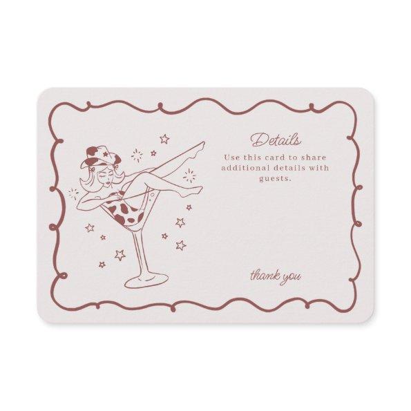 Burgundy Cocktail and Cowgirl Rodeo Details Insert