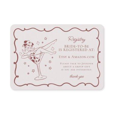 Burgundy Cocktails and Cowgirls Registry Insert