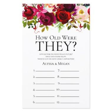Burgundy Floral How Old Were They LGBTQ