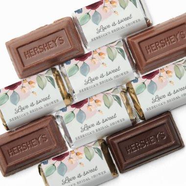 Burgundy Floral Love is Sweet  Hershey's Miniatures