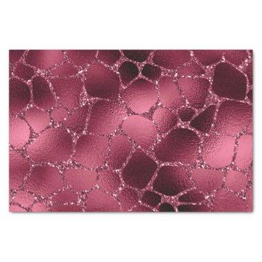 Burgundy Glam Foil Giraffe Tissue Paper