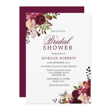 Burgundy Marsala Floral