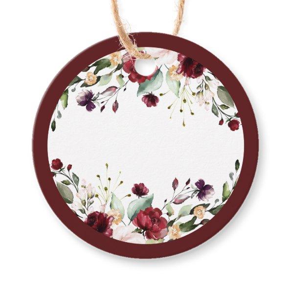 Burgundy Mimosa Bar Juice Tags for Handwriting