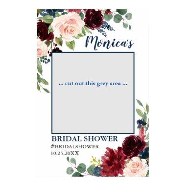 Burgundy Navy Blue Blush  Photo Prop Poster