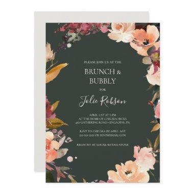 Burgundy Orange Floral | Green Brunch and Bubbly