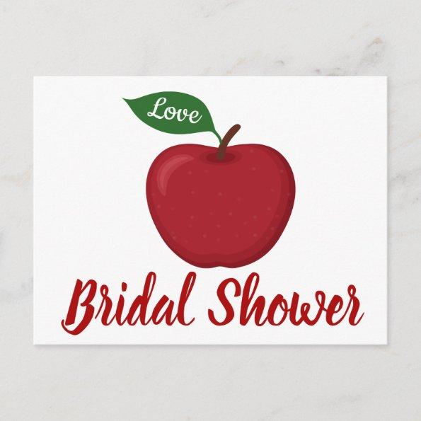 Burgundy Red Bridal Shower Apple Country Wedding Invitation PostInvitations