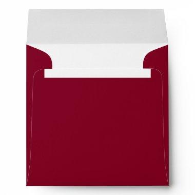 Burgundy Red Maroon Square Invitations Wedding Envelope
