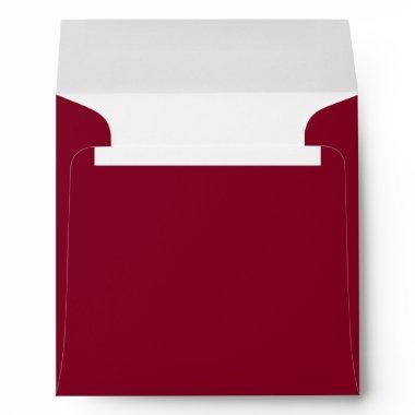 Burgundy Red Maroon Square  Wedding Envelope