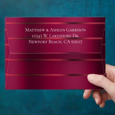Burgundy Red Ribbon  or Wedding Envelope