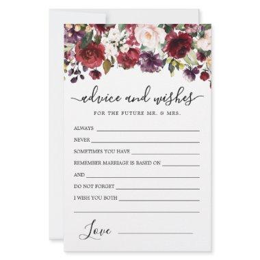 Burgundy Red Rose Floral Advice and Wishes