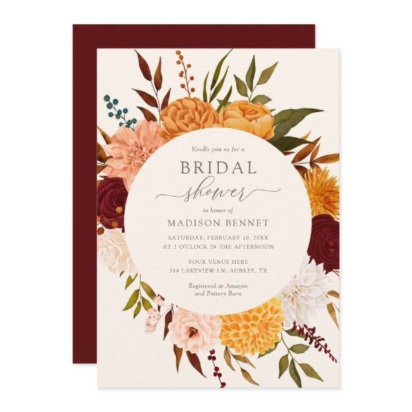 Burgundy Rose Fall Floral