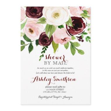 Burgundy Shower by Mail bridal shower Invitations