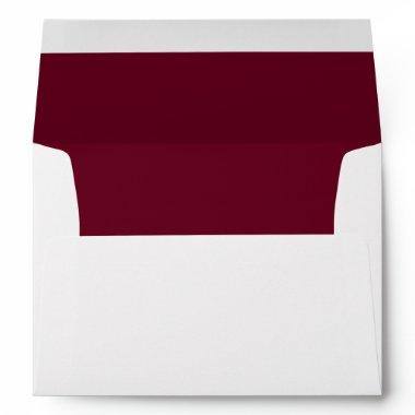 Burgundy Wedding Elegant Modern Return Address Envelope