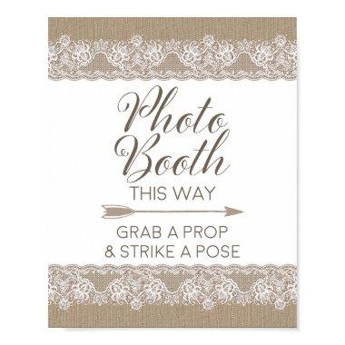 Burlap and Lace Rustic Wedding,  Sign