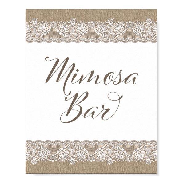 Burlap and Lace Rustic Wedding,  Sign
