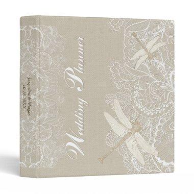 Burlap and Lace Rustic Wedding Planner Binder