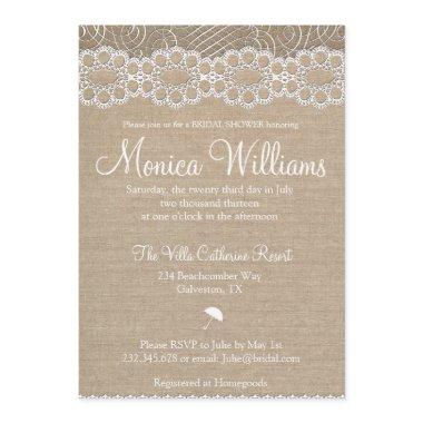 Burlap and Vintage Lace