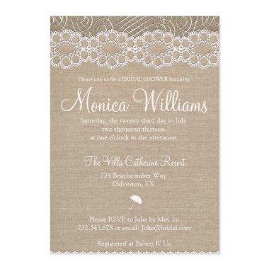 Burlap and Vintage Lace