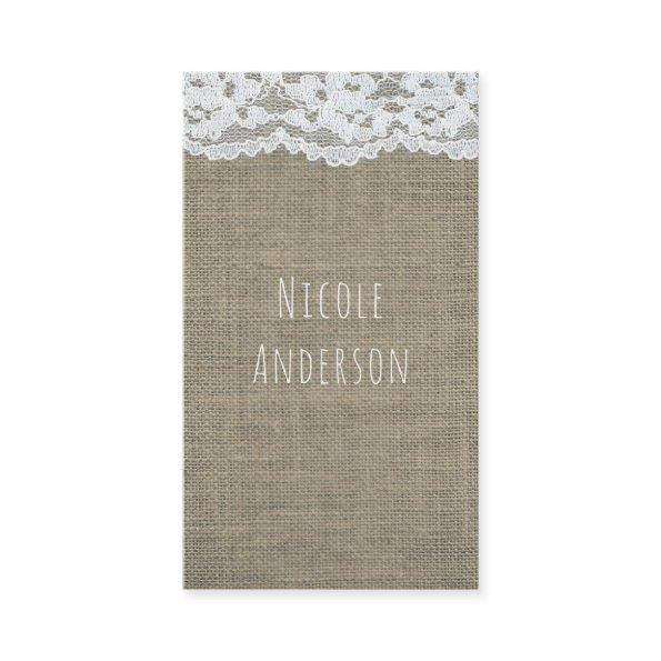 Burlap & Lace Simple Rustic Country Elegant Chic Business