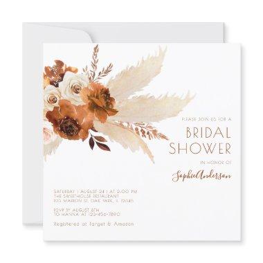 Burnt Orange Boho Pampas Grass
