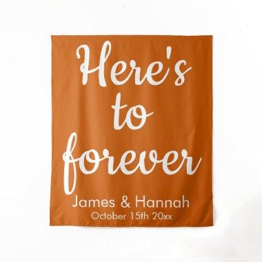 Burnt Orange Custom Wedding Photo Booth Backdrop