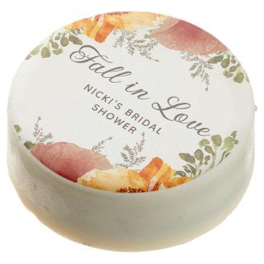 Burnt Orange Floral Fall in Love  Chocolate Covered Oreo