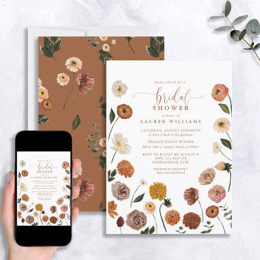 Burnt Orange Garden Flowers Script