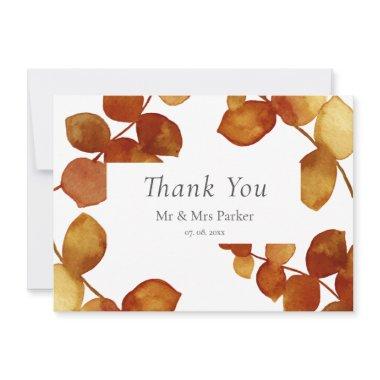 Burnt Sienna Eucalyptus Boho Thank You