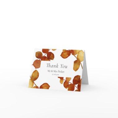 Burnt Sienna Eucalyptus Boho Thank You