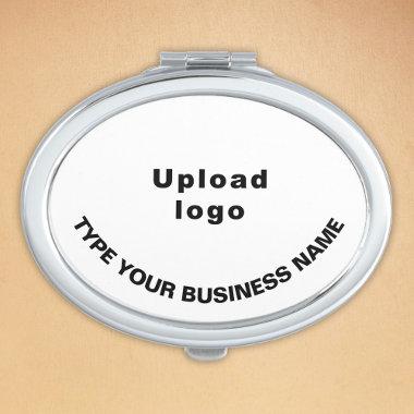 Business Brand on White Oval Compact Mirror