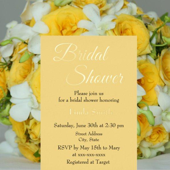 Butter Yellow Simple Style Wedding  Foil