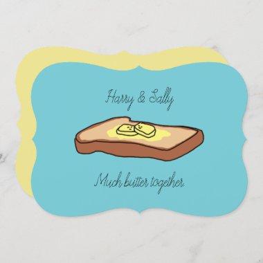 Buttered Toast Casual Fun Bridal Shower Invitations