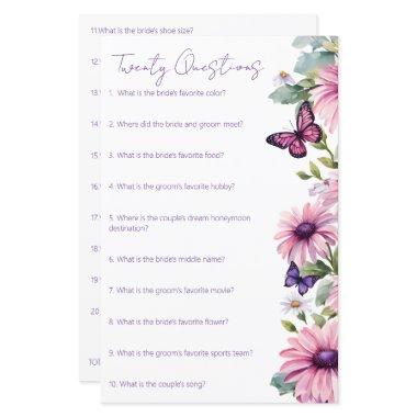 Butterflies  20 questions game