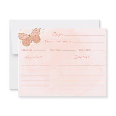 Butterflies Bridal Shower Recipe Instructions Invitations