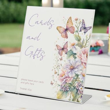 Butterflies floral bridal shower gifts sign