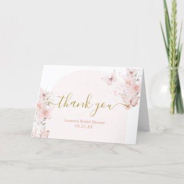 Butterflies Floral Bridal Shower Thank You Invitations