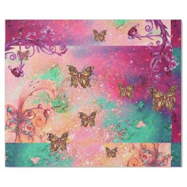 BUTTERFLIES IN PINK SPARKLES-MAGIC BUTTERFLY PLANT WRAPPING PAPER