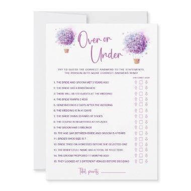 Butterflies Lilac Balloon Over & Under Game
