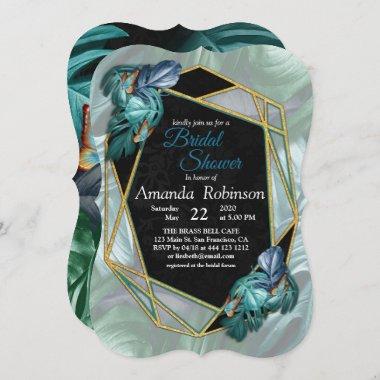 Butterflies of Paradise/Tropical Turquoise Splash Invitations