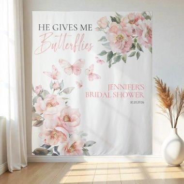 Butterflies Pink Blush  Backdrops