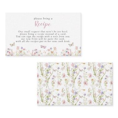 Butterflies Pink Floral Please Bring A Recipe Enclosure