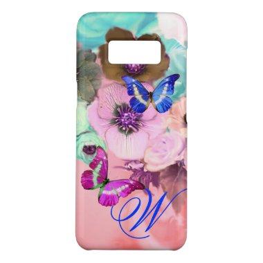 BUTTERFLIES,PINK TEAL ROSES AND ANEMONE FLOWERS Case-Mate SAMSUNG GALAXY S8 CASE