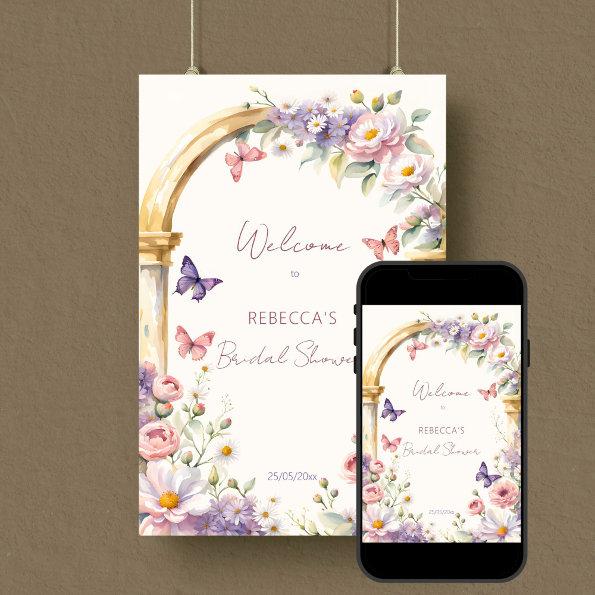 Butterflies spring summer  welcome poster