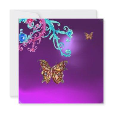 BUTTERFLY AMETHYST , purple blue bright pink red