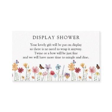 Butterfly and Wildflower Shower Enclosure Invitations