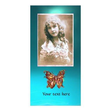 BUTTERFLY AQUAMARINE ,red blue