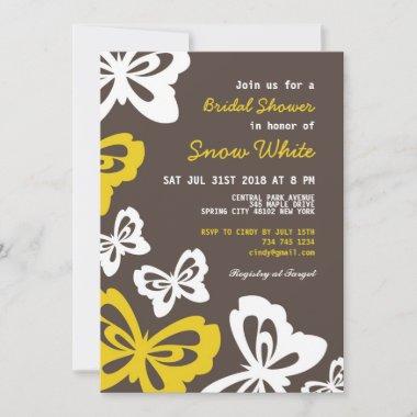 Butterfly Bridal Shower and Wedding Invitations