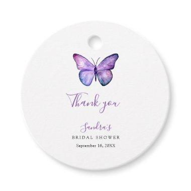 Butterfly  Elegant Thank you Script Favor Tags