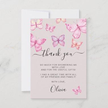 Butterfly Bridal Shower thank you Invitations